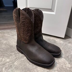 Ariat Men’s Wide Square Toe Waterproof Work Boots, Size 11